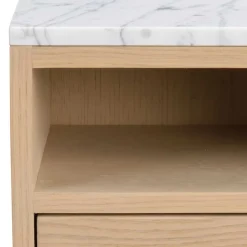 Wohnen Kommoden<Hänge-Nachtkommode in Eiche White Wash - Loppa