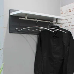 Wohnen Garderoben<Hängende Garderobe Anin in Weiß Grau