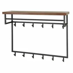 Wohnen Garderoben<Hängende Garderobe mit Ablage aus Nussbaum - Pilamonia