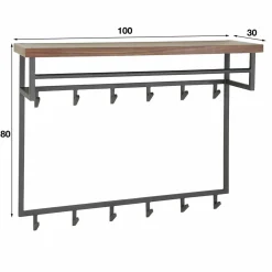 Wohnen Garderoben<Hängende Garderobe mit Ablage aus Nussbaum - Pilamonia
