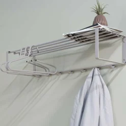 Wohnen Garderoben<Hängende Stahlgarderobe in Taupe - Satroni