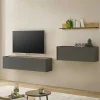 Wohnen Wohnwände<Hängende TV Anbauwand Möbel - Ahilav (dreiteilig)