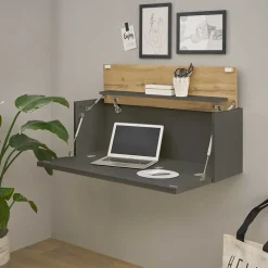 Wohnen Wohnwände<Hängende TV Anbauwand Möbel - Ahilav (dreiteilig)
