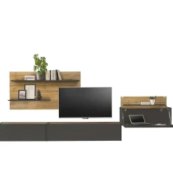 Wohnen Wohnwände<Hängende TV Anbauwand Möbelset - Ahilav (vierteilig)