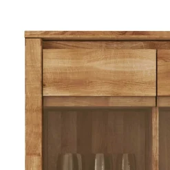 Wohnen Vitrinen<Hängende Vitrine Nadalia aus Wildeiche Massivholz