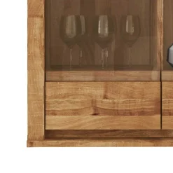 Wohnen Vitrinen<Hängende Vitrine Nadalia aus Wildeiche Massivholz