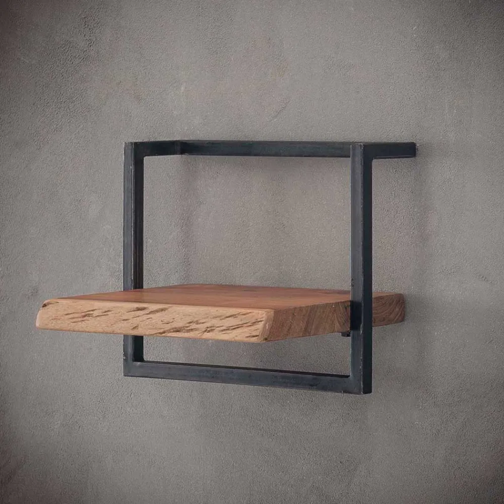 Wohnen Regale<Hängendes Design Regal aus Holz & Stahl - Wenilema