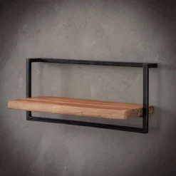 Wohnen Regale<Hängendes Design Regal aus Holz & Stahl - Wenilema