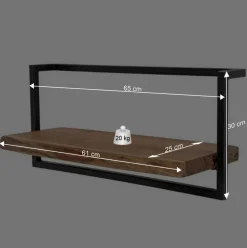 Wohnen Regale<Hängendes Design Regal aus Holz & Stahl - Wenilema
