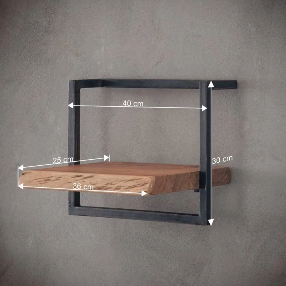 Wohnen Regale<Hängendes Design Regal aus Holz & Stahl - Wenilema