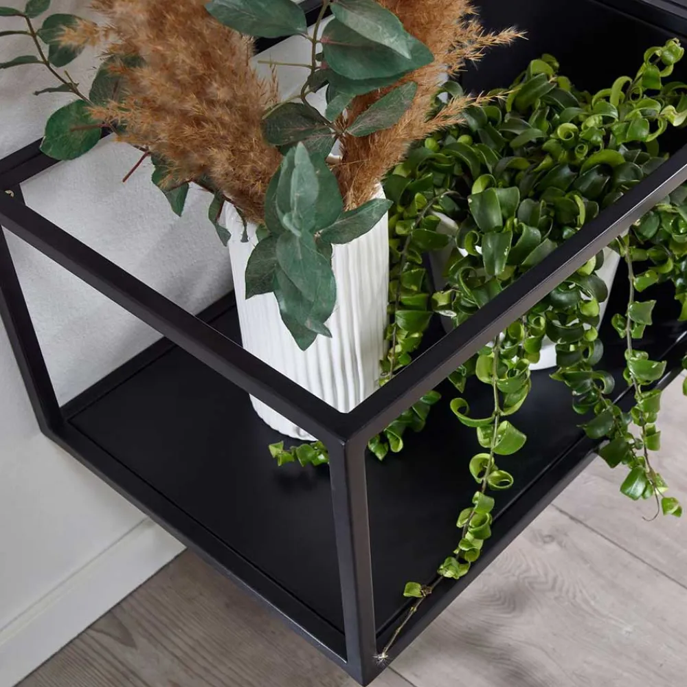 Wohnen Tv & Hifi-Möbel|Lowboards<Hängendes TV Board aus Holz & Wiener Geflecht - Leiria
