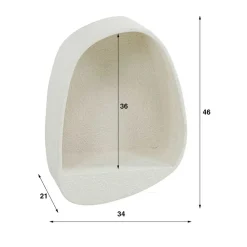 Wohnen Regale<Hängeregal aus Marmorkomposit in Beige - Mayo