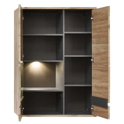 Wohnen Vitrinen<Hängeschrank mit Glas in Wildeiche NB - Zelio