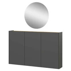 Wohnen Garderoben<Hänge-Schuhschrank & Rundspiegel Set - Calisian (zweiteilig)