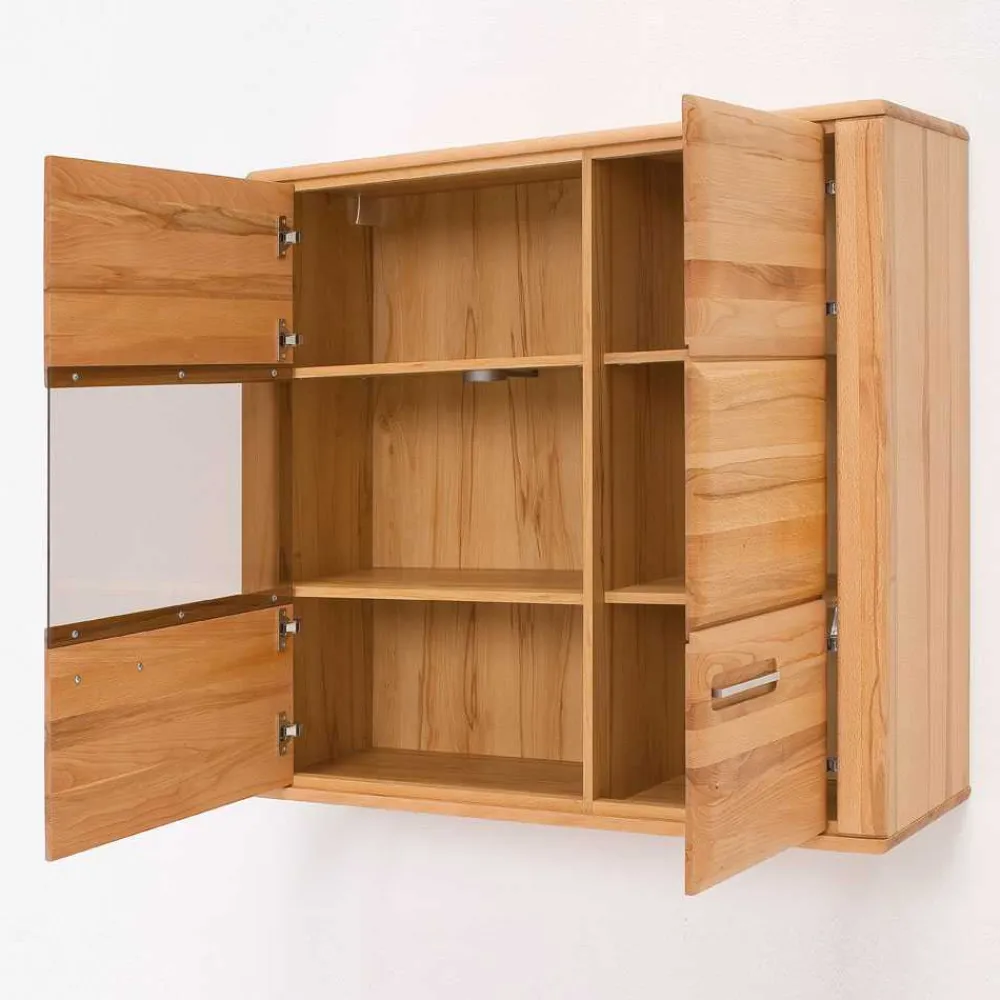 Wohnen Vitrinen<Hängevitrine Athias aus Kernbuche teilmassiv