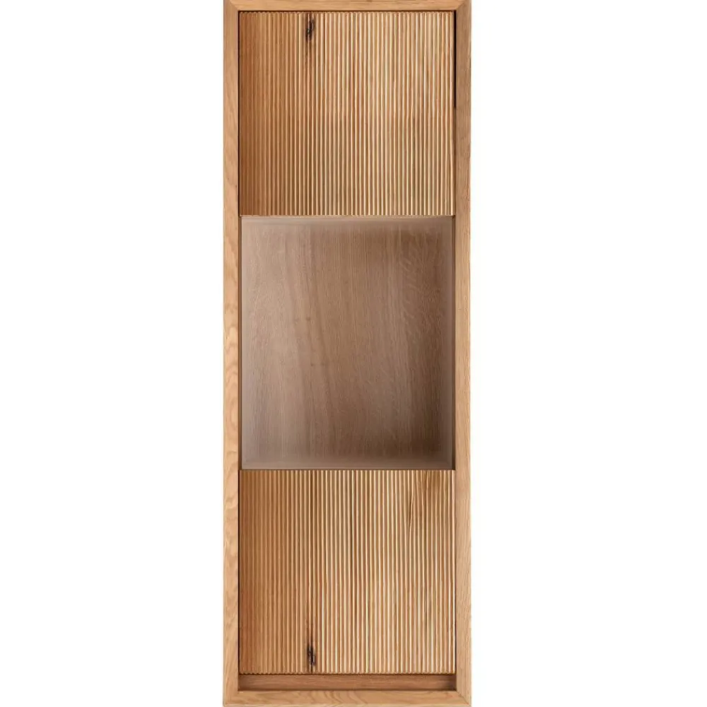 Wohnen Vitrinen<Hängevitrine aus Wildeiche Massivholz - Fredellia