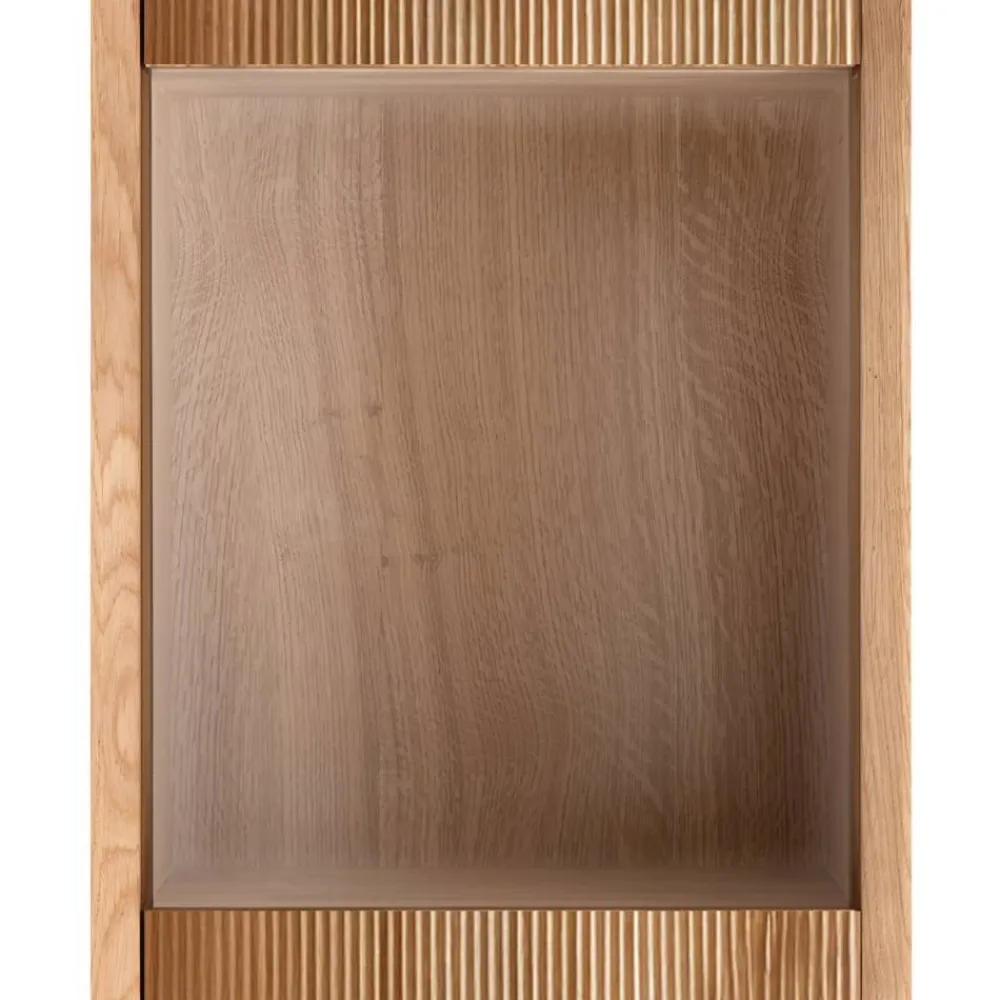 Wohnen Vitrinen<Hängevitrine aus Wildeiche Massivholz - Fredellia