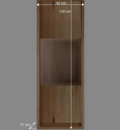 Wohnen Vitrinen<Hängevitrine aus Wildeiche Massivholz - Fredellia