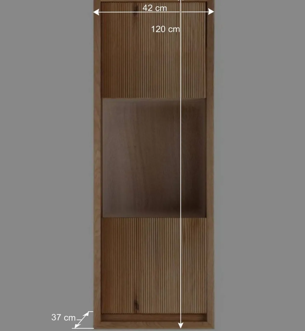 Wohnen Vitrinen<Hängevitrine aus Wildeiche Massivholz - Fredellia