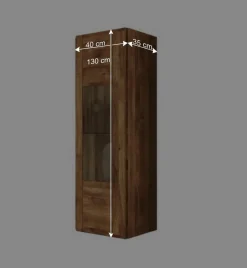 Wohnen Vitrinen<Hängevitrine Vaskov aus Wildeiche Massivholz