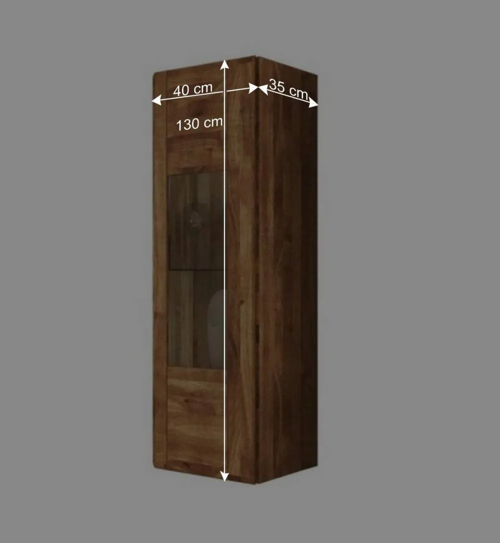 Wohnen Vitrinen<Hängevitrine Vaskov aus Wildeiche Massivholz