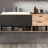 Wohnen Schränke<Hänge-Waschbeckenschrank mit Aufsatzbecken - Steikun