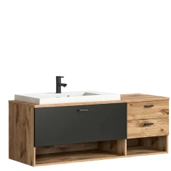 Wohnen Schränke<Hänge-Waschbeckenschrank mit Aufsatzbecken - Steikun