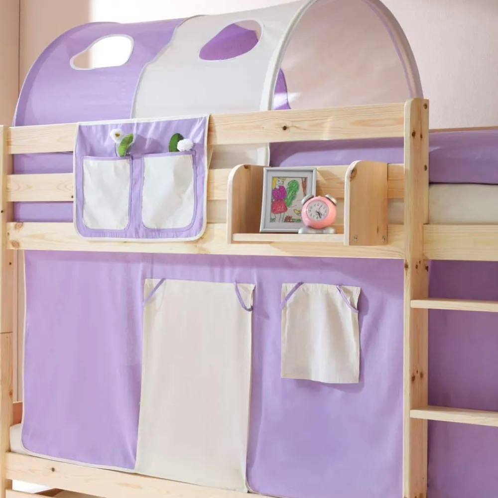 Wohnen Betten<Hochbett Luisa in Kiefer Massivholz