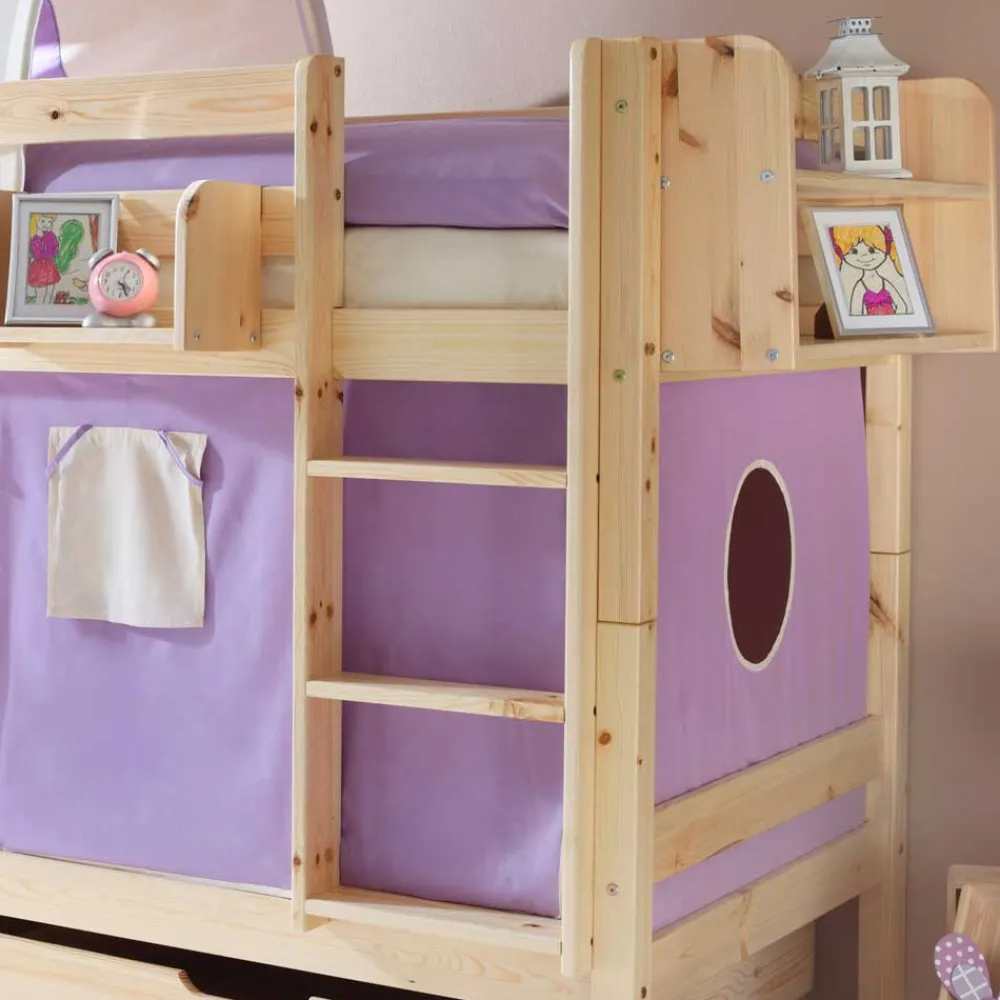 Wohnen Betten<Hochbett Luisa in Kiefer Massivholz