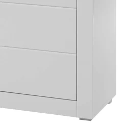 Wohnen Highboards<Hochglanz Highboard in Weiß mit Glas Yulis 3-türig