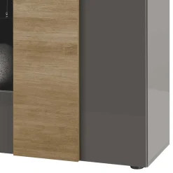 Wohnen Schränke<Hochglanz Highboard mit Glas - Eracosta