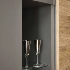 Wohnen Schränke<Hochglanz Highboard mit Glas - Eracosta