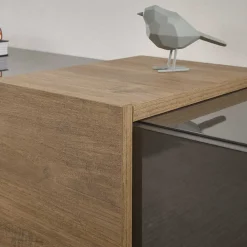 Wohnen Schränke<Hochglanz Highboard mit Glas - Eracosta