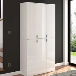 Wohnen Kleiderschränke<Hochglanz Kleiderschrank 6-türig - Ejulia (zweiteilig)
