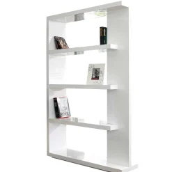 Wohnen Regale<Hochglanz Raumteiler Design Regal in Weiß - Jasmon