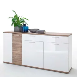 Wohnen Sideboards<Hochglanz Sideboard in Weiß - Icadro