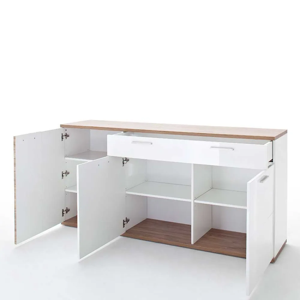 Wohnen Sideboards<Hochglanz Sideboard in Weiß - Icadro