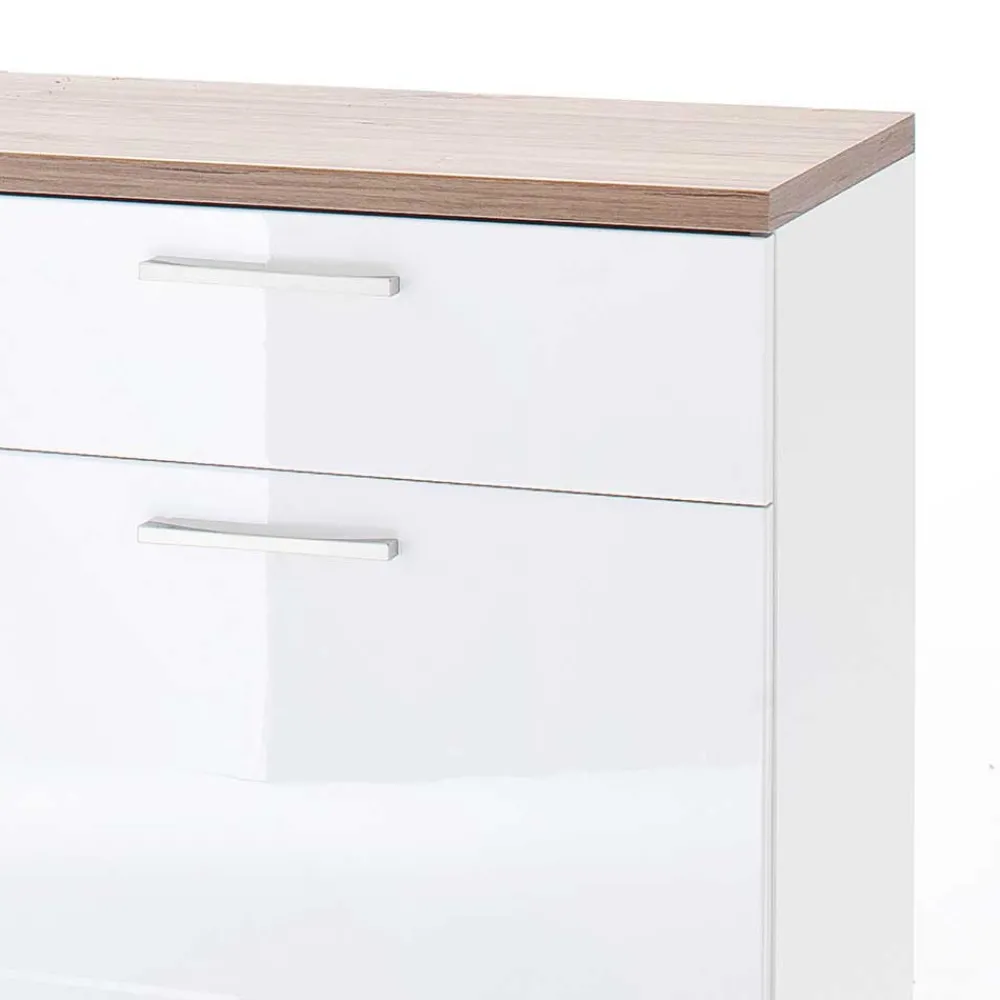 Wohnen Sideboards<Hochglanz Sideboard in Weiß - Icadro
