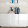 Wohnen Sideboards<Hochglanz Sideboard mit 3 Türen in Weiß - Kerym
