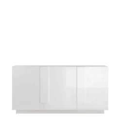 Wohnen Sideboards<Hochglanz Sideboard mit 3 Türen in Weiß - Kerym