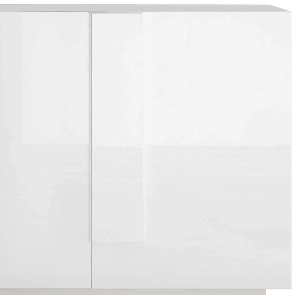 Wohnen Sideboards<Hochglanz Sideboard mit 3 Türen in Weiß - Kerym