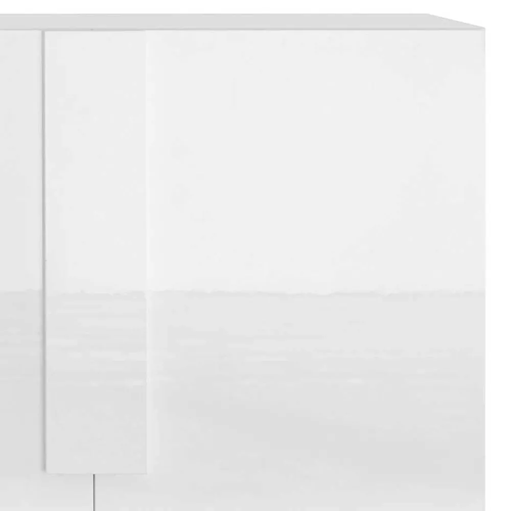 Wohnen Sideboards<Hochglanz Sideboard mit 4 Türen in Weiß - Kerym