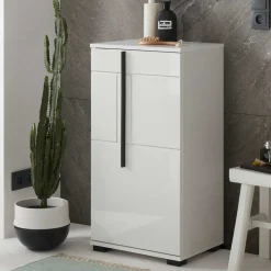 Wohnen Kommoden<Hochglanz Unterschrank fürs Bad in Weiß - Ingmesan