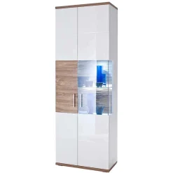Wohnen Schränke<Hochglanz Vitrine in Weiß - Icadro