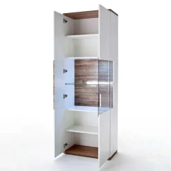 Wohnen Schränke<Hochglanz Vitrine in Weiß - Icadro