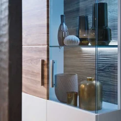 Wohnen Schränke<Hochglanz Vitrine in Weiß - Icadro