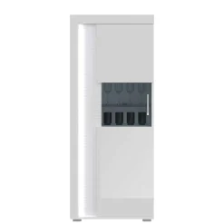 Wohnen Schränke<Hochglanz Vitrine mit LED in Weiß - Gomata