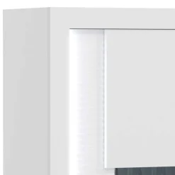 Wohnen Schränke<Hochglanz Vitrine mit LED in Weiß - Gomata