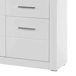 Wohnen Vitrinen<Hochglanz Vitrinenschrank in Weiß & Glas Yulis 3-türig