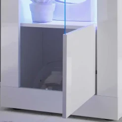 Wohnen Wohnwände<Hochglanz Wohnzimmermöbel in Weiß - Sogno (zweiteilig)